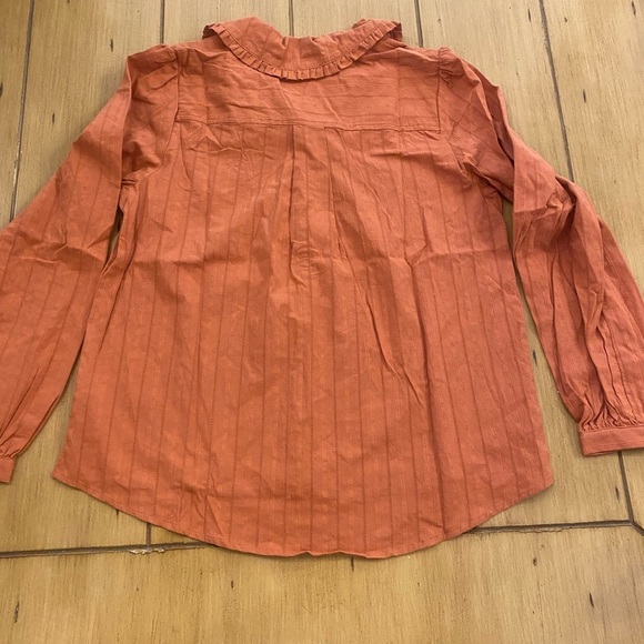Lost + Wander Women’s Burnt Orange Button-Up Feminine Cotton Blouse New size M - Picture 2 of 11